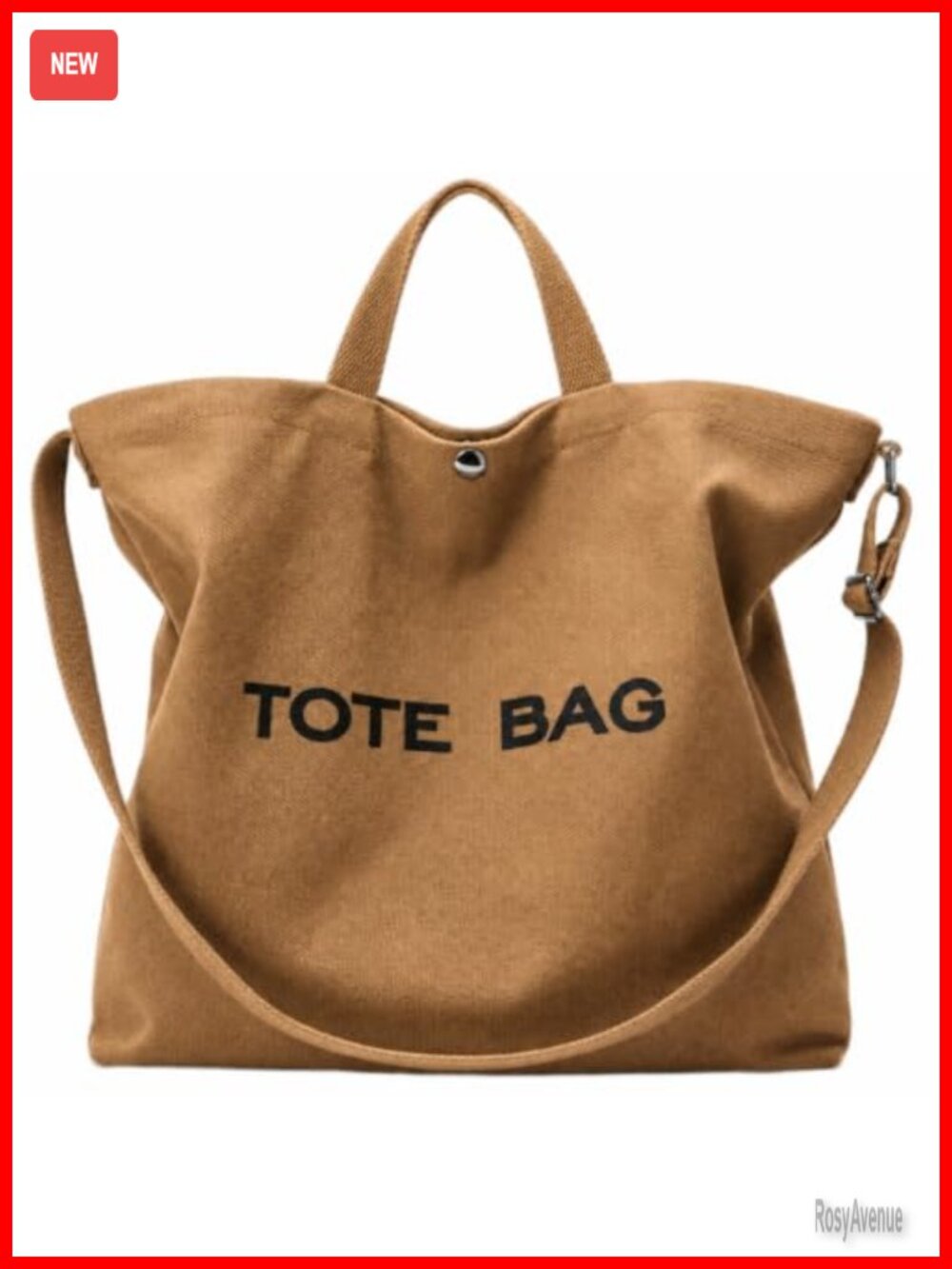 Canvas Tote Bag for Women Multiple-Pocket Crossbody Shoulder Bag Wide